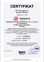 TUV Certyfikat przenoszenia oznaczeń